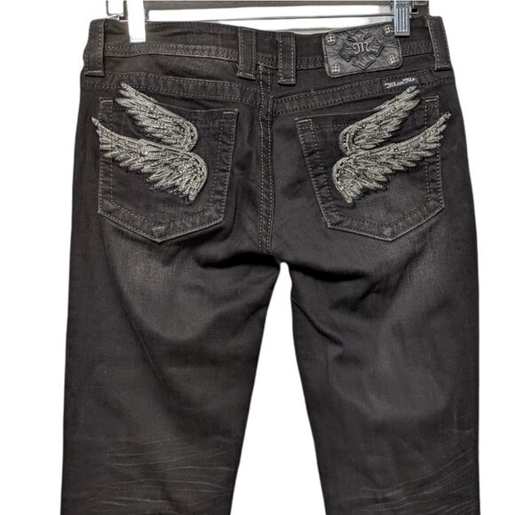 MISS ME Wing Design Pocket Skinny Jeans 29 - Picture 3 of 10